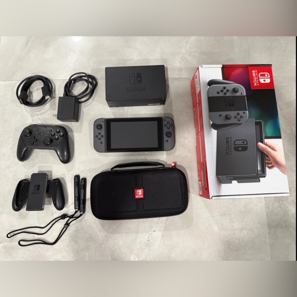Nintendo Switch Console Set - Black and Gray